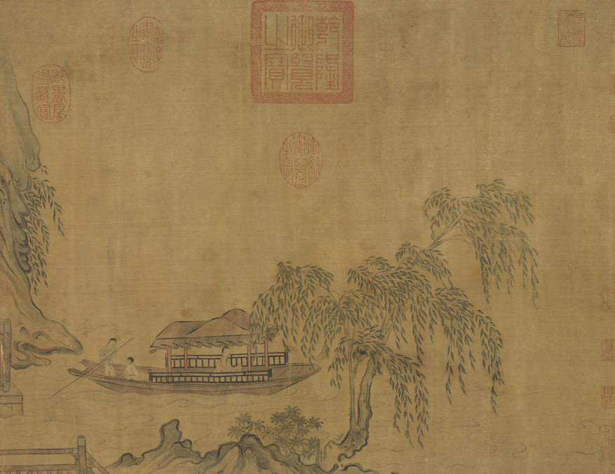 How did the top painter of the Southern Song Dynasty become famous by his “willow leaf drawing”?