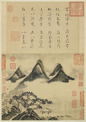 Pring mountains and auspicious pines scroll 01