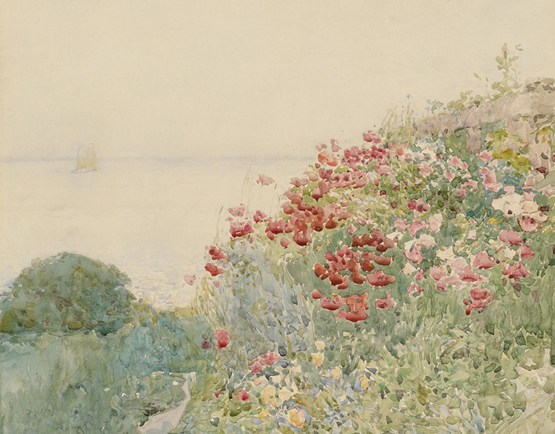 Field of Poppies, Isles of Shoals (1890) by Childe Hassam 
