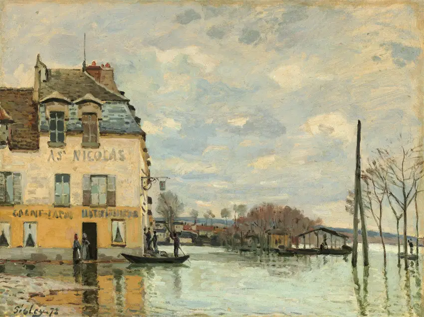 Flood at Port-Marly (1872) by Alfred Sisley