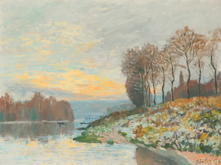 La Seine Près De Bougival (1874) by Alfred Sisley