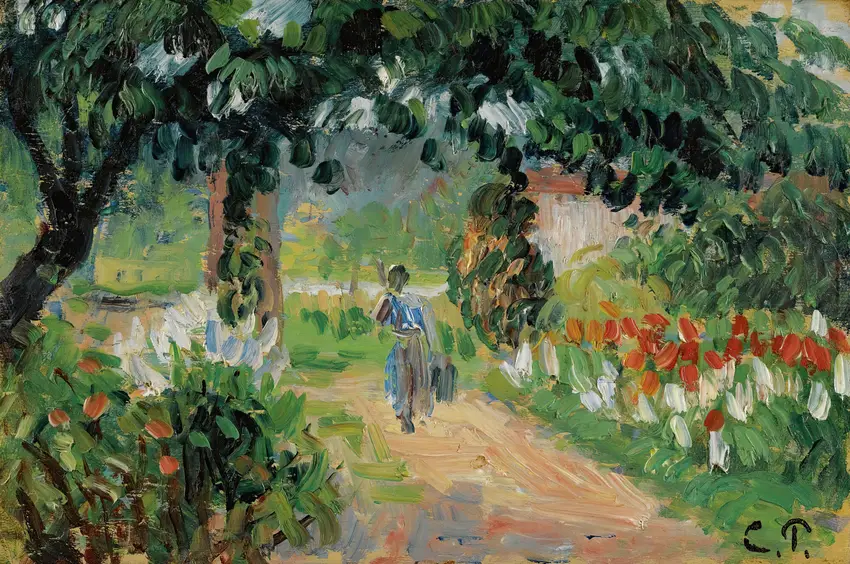 L’allée Du Jardin D’eragny (circa 1899) by Camille Pissarro
