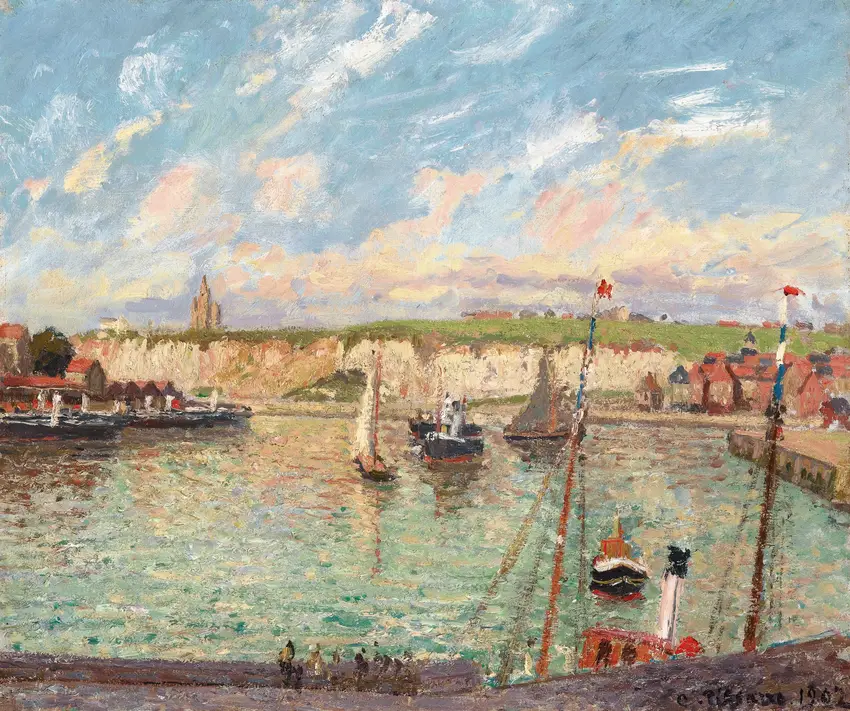 L’avant-Port De Dieppe, Après-Midi, Temps Lumineux (1902) by Camille Pissarro