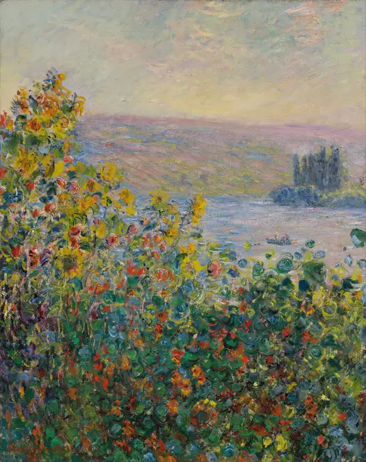 Flower Beds at Vétheuil (1881) by Claude Monet