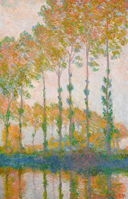 Peupliers au bord de l’Epte, automne (1891) by Claude Monet