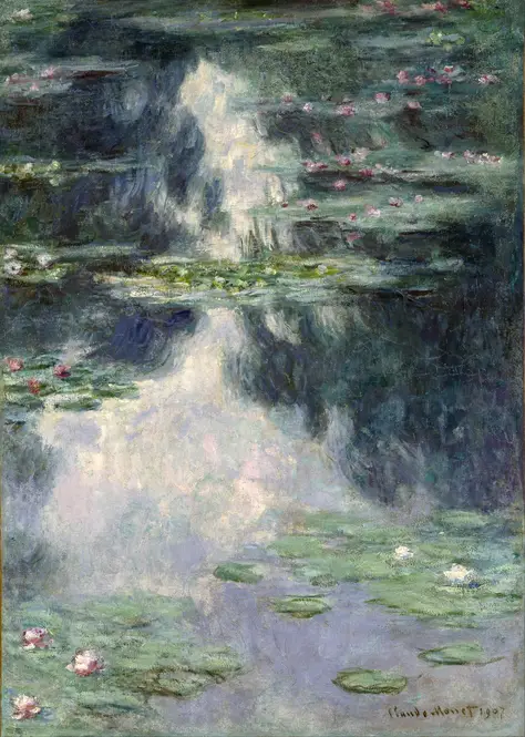 Pond with Water Lilies (1907) by Claude Monet