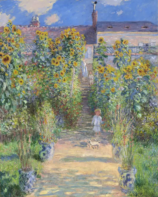 The Artist’s Garden at Vétheuil (1881) by Claude Monet