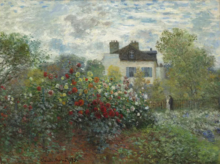 The Artist’s Garden in Argenteuil (A Corner of the Garden with Dahlias) (1873) by Claude Monet