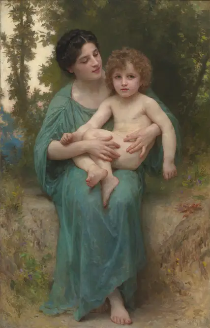 The Younger Brother (1903) by William Bouguereau